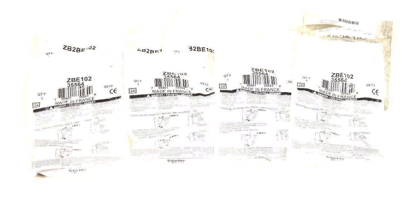 LOT OF 9 NEW TELEMECANIQUE ZB2BE102 CONTACT BLOCK 10AMPS, 600V