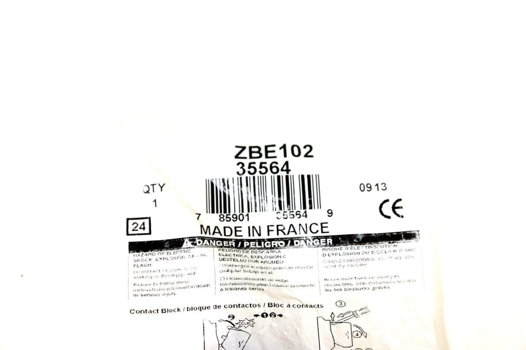 LOT OF 9 NEW TELEMECANIQUE ZB2BE102 CONTACT BLOCK 10AMPS, 600V