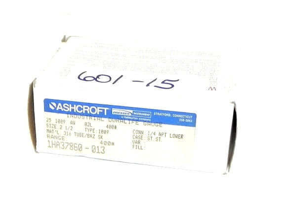 NIB ASHCROFT 1HA37860-013, RANGE 400#