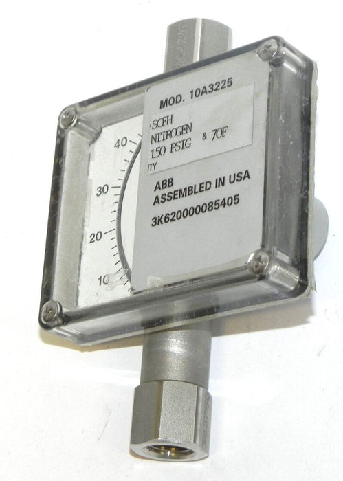 ABB 10A3225 PURGEMETER W/ 1" NPT METAL TUBE & PRESSURE SWITCH 150PSIG