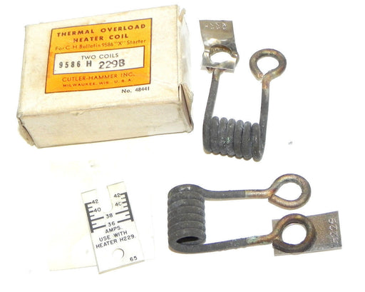 NIB CUTLER-HAMMER 9986 H 229B THERMAL OVERLOAD HEATER COIL (BOX OF 2)