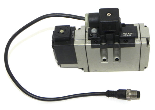 SMC VS7-6-FG-S-3NM SOLENOID VALVE VS76FGS3NM, DC24V W/ CANFIELD 9-FAC311M009