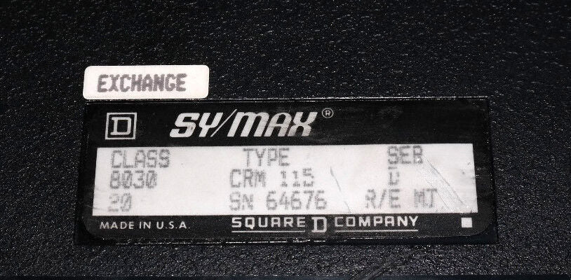 SQUARE D SYMAX 8030-CRM-115 MODULE BUS EXPANDER/DRIVER INTERFACE 8030CRM115