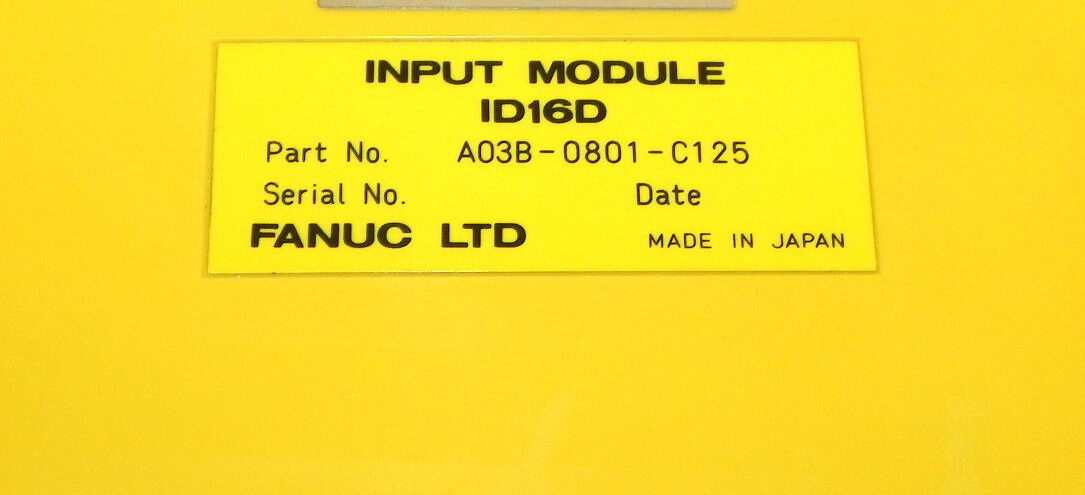 LOT OF 2 FANUC INPUT AND OUTPUT MODULES A03B-0801-C117, A03B-0801-C125