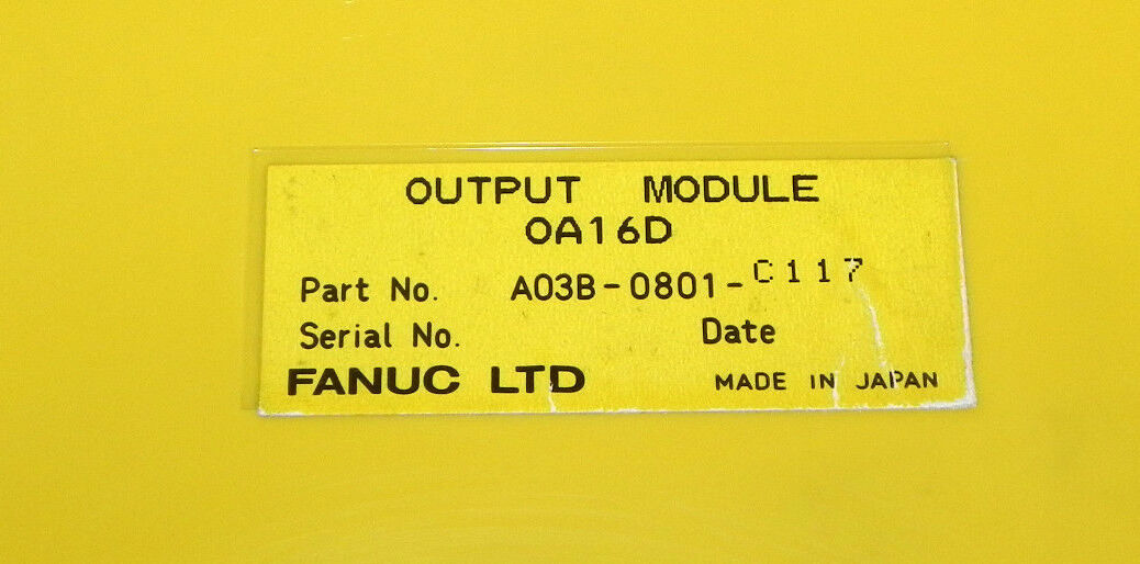 LOT OF 2 FANUC INPUT AND OUTPUT MODULES A03B-0801-C117, A03B-0801-C125