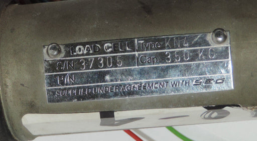 NATIONAL SCALE SEG KN4 LOAD CELL S/N:37305 350KG CAPACITY 1 OUTPUT 430 OHMS