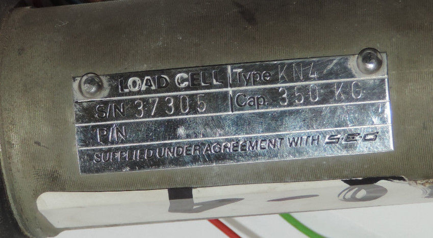 NATIONAL SCALE SEG KN4 LOAD CELL S/N:37305 350KG CAPACITY 1 OUTPUT 430 OHMS