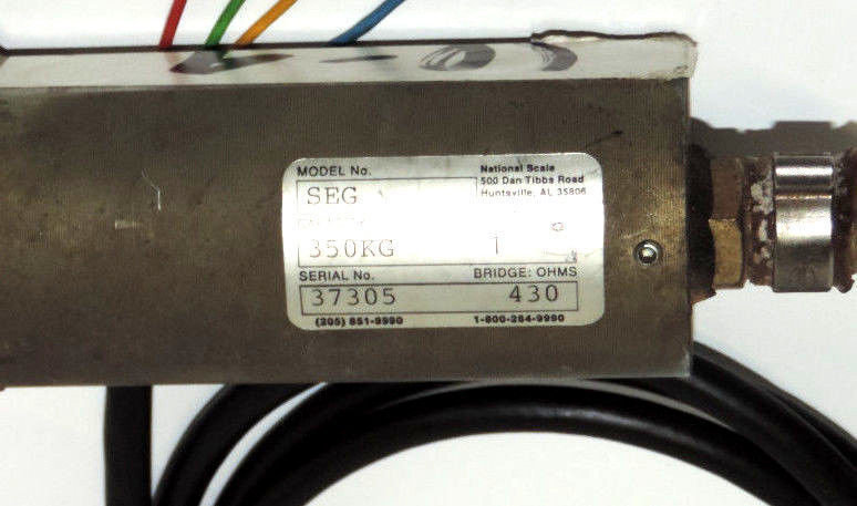 NATIONAL SCALE SEG KN4 LOAD CELL S/N:37305 350KG CAPACITY 1 OUTPUT 430 OHMS
