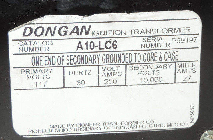 NIB DONGAN A10-LC6X INDUSTRIAL IGNITION TRANSFORMER A10LC6X