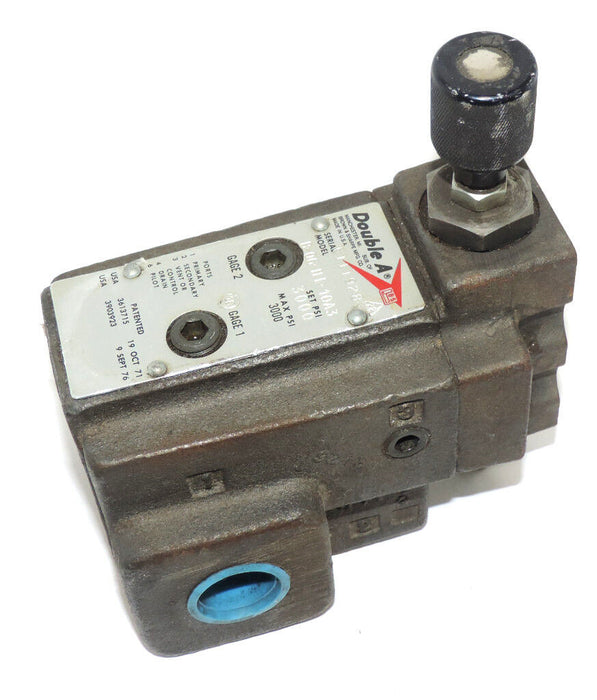 DOUBLE A B-06-HI-10A3 RELIEF FLUID VALVE B06HI10A3 MAX PSI 3000