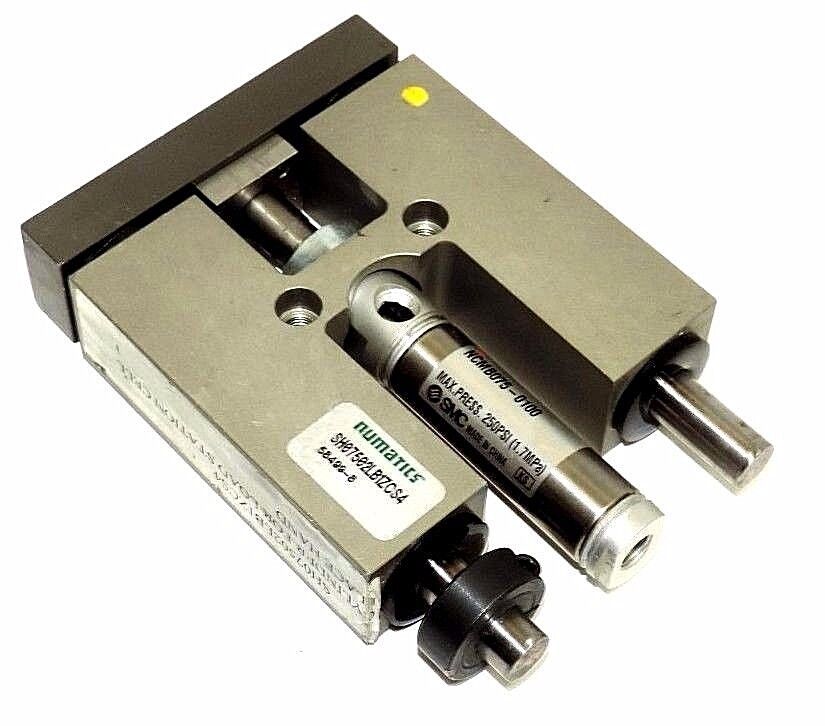 NUMATICS SH07502LB1ZCS4 SH SERIES LINEAR SLIDE WITH SMC NCMB075-0100 CYLINDER