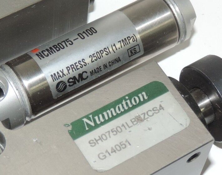 NUMATICS SH07501LB1ZCS4 SH SERIES LINEAR SLIDE WITH SMC NCMB075-0100 CYLINDER