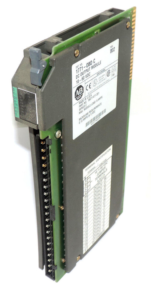 ALLEN BRADLEY 1771-OBD/C DC OUTPUT MODULE 1771OBD REV. B02, 10-60 VDC