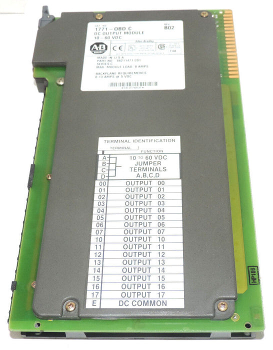 ALLEN BRADLEY 1771-OBD/C DC OUTPUT MODULE 1771OBD REV. B02, 10-60 VDC