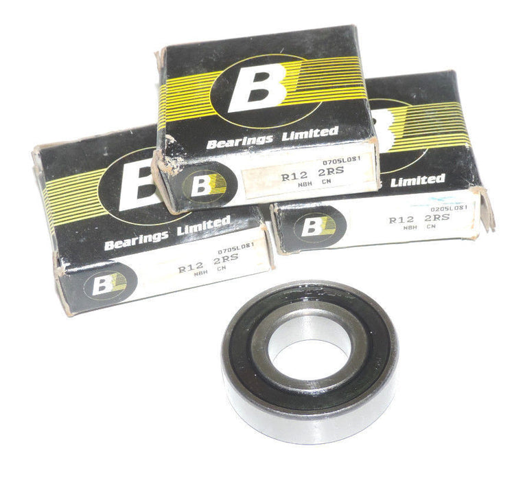 LOT OF 3 NIB BEARINGS LIMITED R12 2RS BEARINGS R122RS