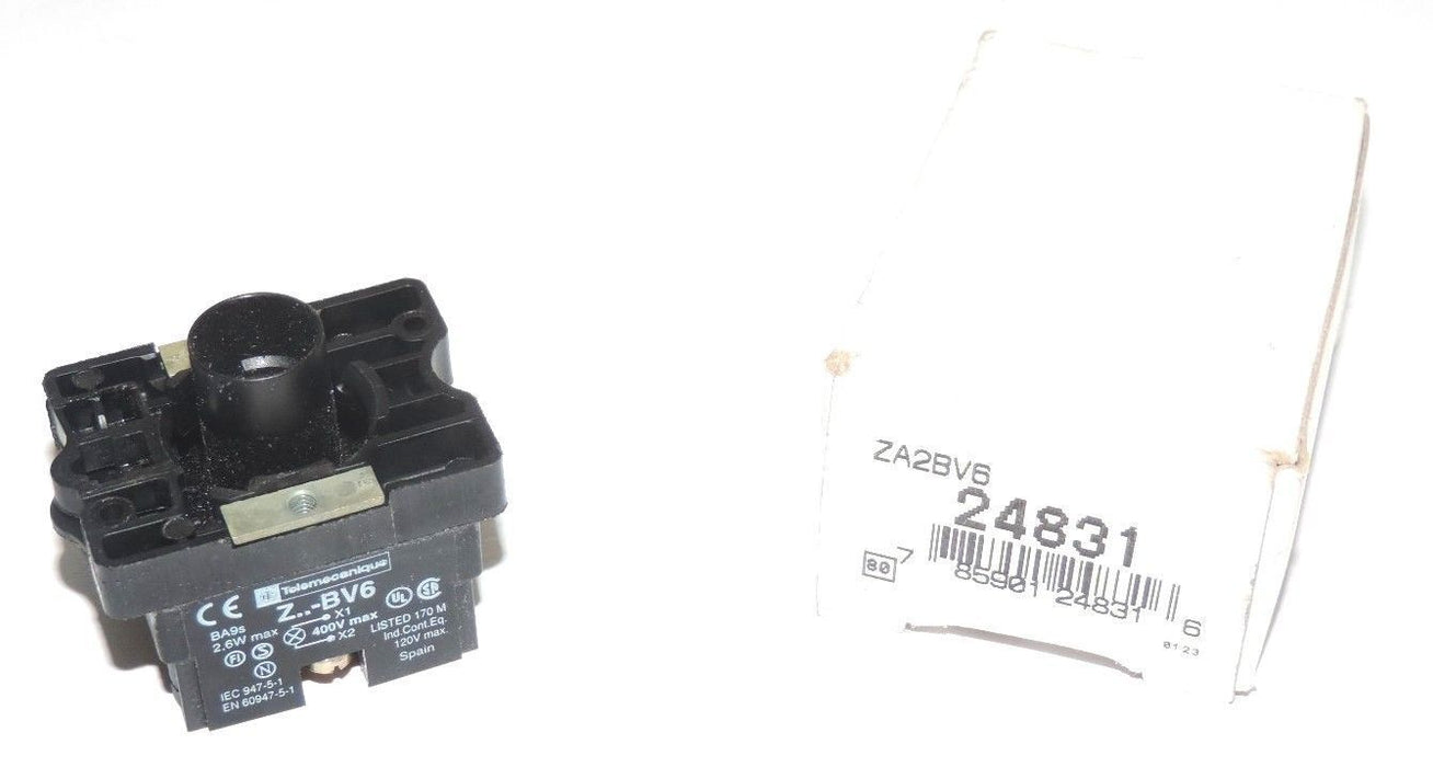 NIB TELEMECANIQUE ZA2-BV6 PILOT LIGHT MODULE 400V MAX ZA2BV6