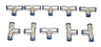 LOT OF 10 NEW ALPHA FITTINGS 88230-05 SWIVEL TEES 5/16"
