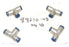 LOT OF 10 NEW ALPHA FITTINGS 88230-05 SWIVEL TEES 5/16"