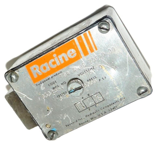 RACINE REXNORD FD4 ANHS 706AD 30 PLUG, MFG NO. 656234A, 115 V, 60 HZ, 3000 PSI