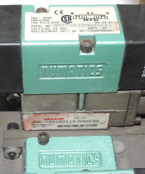NUMATICS 081SS615M000048S61, 081SS615M048S61 SOLENOID VALVES W/ 081RS115J046F00