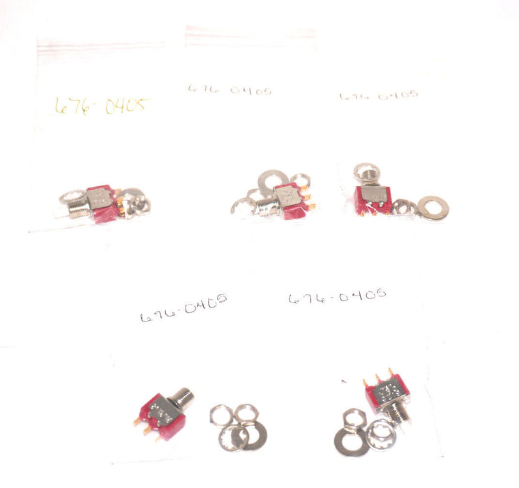 LOT OF 5 NEW C+K ALLIED ELECTRIC 8125SHZBE PUSHBUTTON SWITCHES