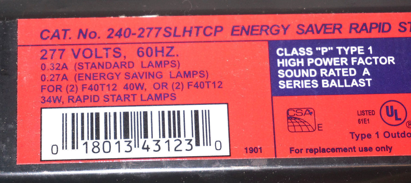 LOT OF 3 NEW DAMAR 240-277-SLH-TCP RAPID START BALLAST NO. 593B 240-277SLHTCP