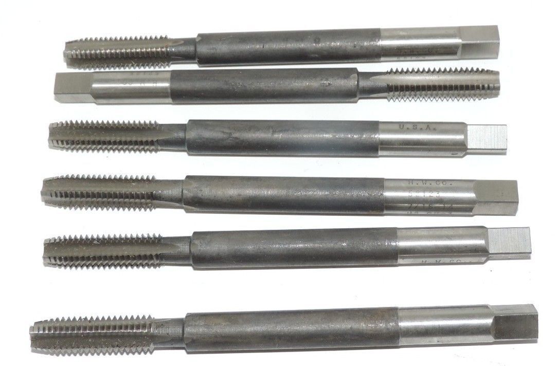 LOT OF 6 NEW HANSON WHITNEY H.W. CO. 52123 TAPS 7/16-14 HS GH-3