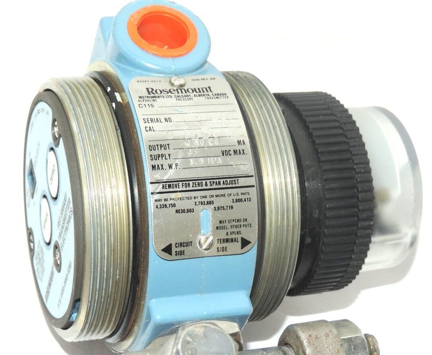 ROSEMOUNT C1151LT6EA6F22DL4M1C6 ALPHALINE PRESSURE TRANSMITTER, 01151-0702-0001