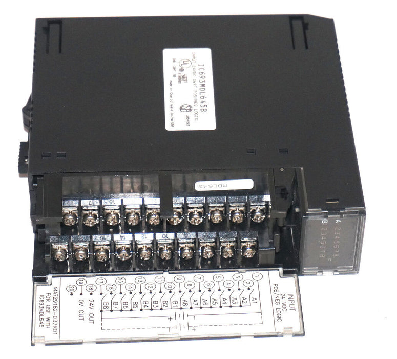 GE FANUC IC693MDL645B 16 PT. INPUT MODULE 24VDC POS/NEG LOGIC IC693MDL645