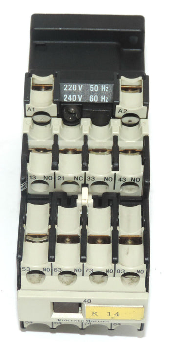 KLOCKNER-MOELLER DILR31 CONTACTOR W/ 40DIL SMALL CONTACTOR 220/240V 50/60HZ