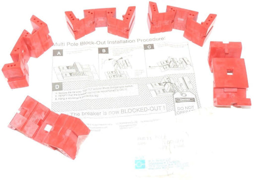 LOT OF 5 NEW BRADY 65689 MULTI POLE CIRCUIT BREAKER BLOCKOUTS