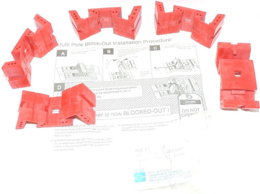 LOT OF 5 NEW BRADY 65689 MULTI POLE CIRCUIT BREAKER BLOCKOUTS