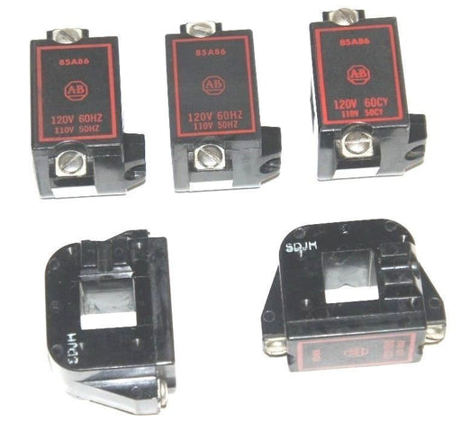 LOT OF 5 ALLEN BRADLEY 85A86 COILS 120V 60HZ, 110V 50HZ