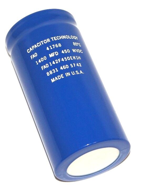 NEW CAPACITOR TECHNOLOGY FA0142F450EH1H CAPACITOR  1400 MFD, 450 WVDC