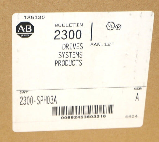 ALLEN BRADLEY 2300-SPH03A /A 12'' FAN APW MCLEAN MODEL 1RB120S38 P/N 170706 NSMP