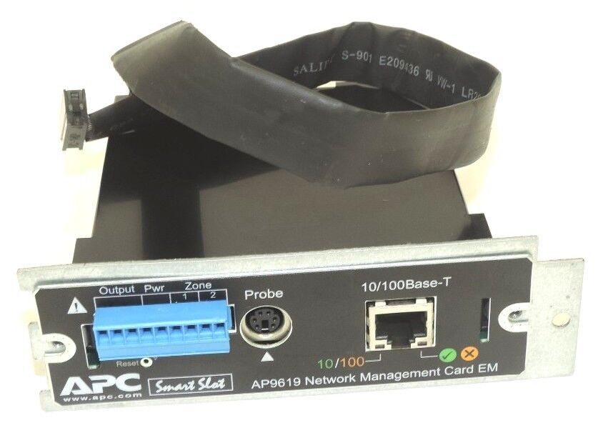 APC SMART SLOT AP9619 NETWORK MANAGEMENT CARD EM 10/100BASE-T