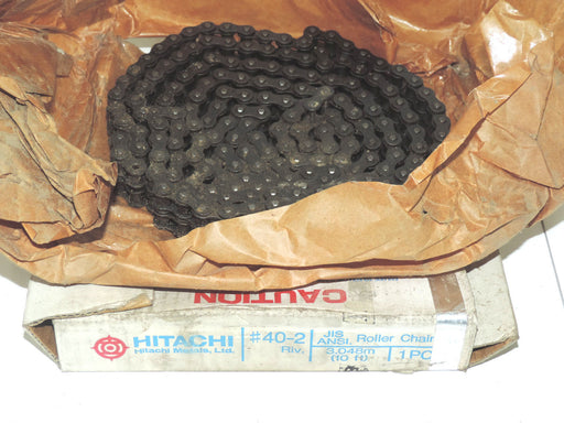 NIB HITACHI #40-2 RIV. 10FT ROLLER CHAIN 40N