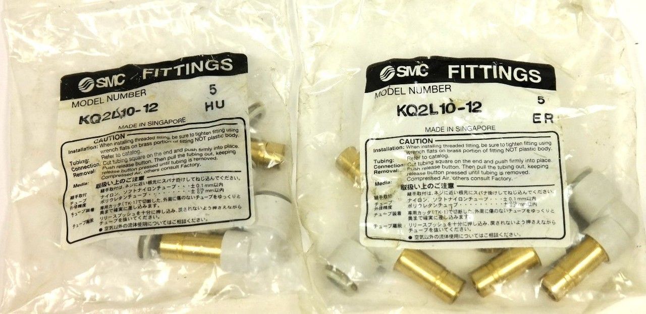 LOT OF 10 NEW SMC KQ2L10-12 REDUCER PLUG-IN FITTINGS KQ2L1012
