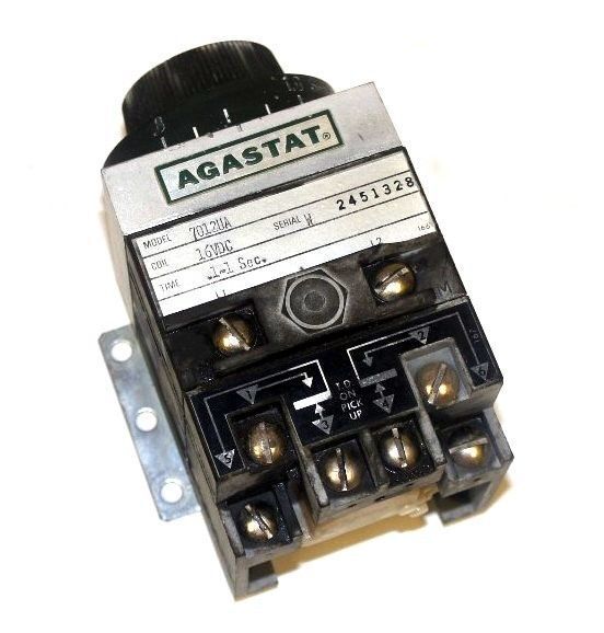 AGASTAT 7012UA TIME DELAY RELAY COIL 16VDC, TIME .1-1 SEC.