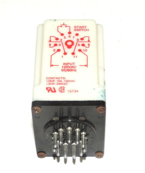 DAYTON 6X153E SOLID STATE TIME DELAY RELAY 15734 .1-10 SEC.