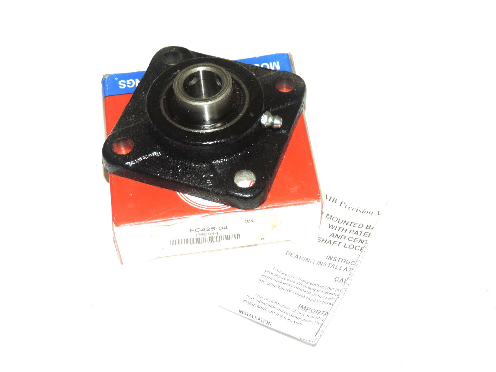 NIB MB MANUFACTURING FC425-34 FLANGED MOUNTED BALL BEARING 3/4'' FC42534