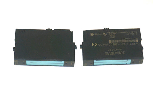 LOT OF 2 SIEMENS 6ES7-131-4BB00-0AB0 INPUT MODULES 2PT 24VDC 6ES71314BB000AB0