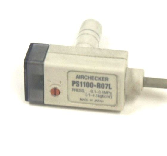 SMC AIRCHECKER PS1100-R07L PRESSURE SWITCH, PRESS. -0.1-0.4 MPA, 3 FT 7" LENGTH