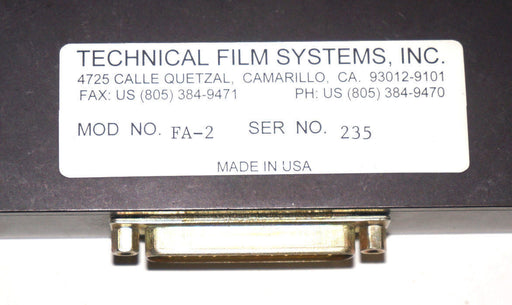 TECHNICAL FILM SYSTEMS INC. FA-2 FADER SERVO CONTROLLED FA2