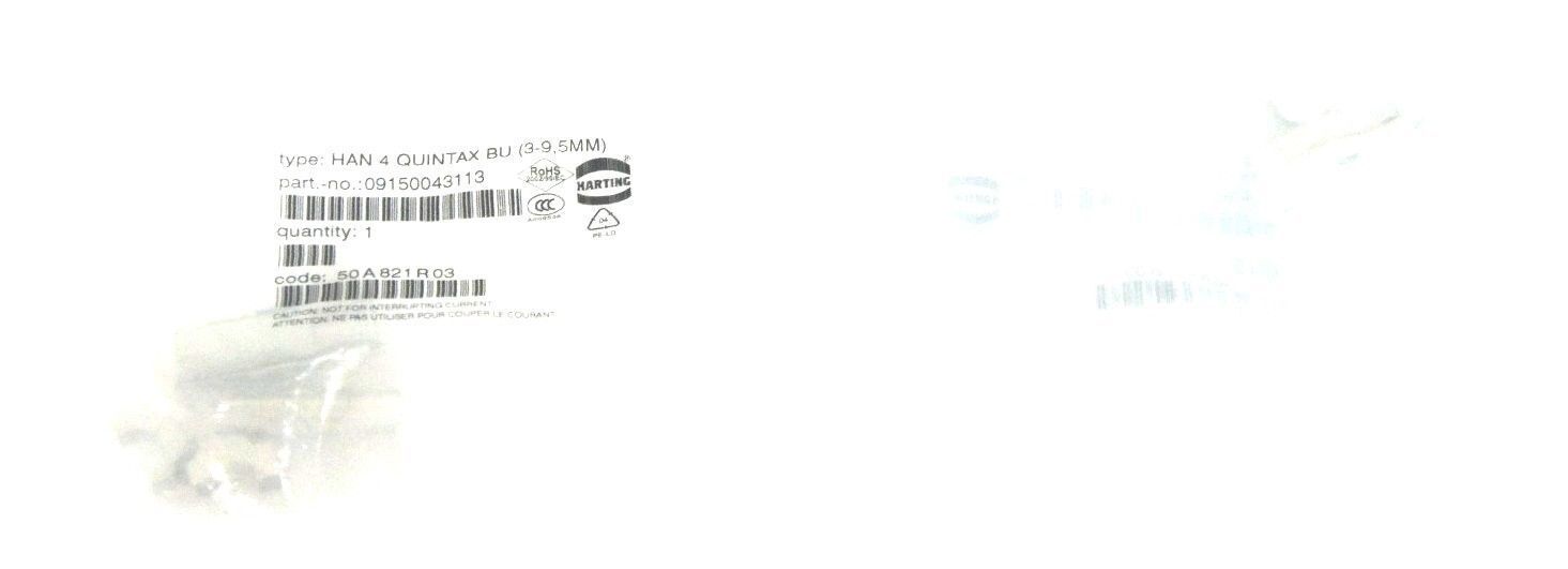 LOT OF 2 NEW HARTING 09150043113 QUINTAX CONTACTS