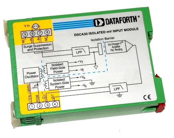 DATAFORTH DSCA30-02 ISOLATED ANALOG SIGNAL CONDITIONING MODULE DSCA3002