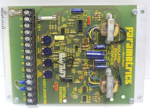 PARAMETRIS BARRY WRIGHT ASSY. 600878 ISOLATED SIGNAL INTERFACE BOARD 680121