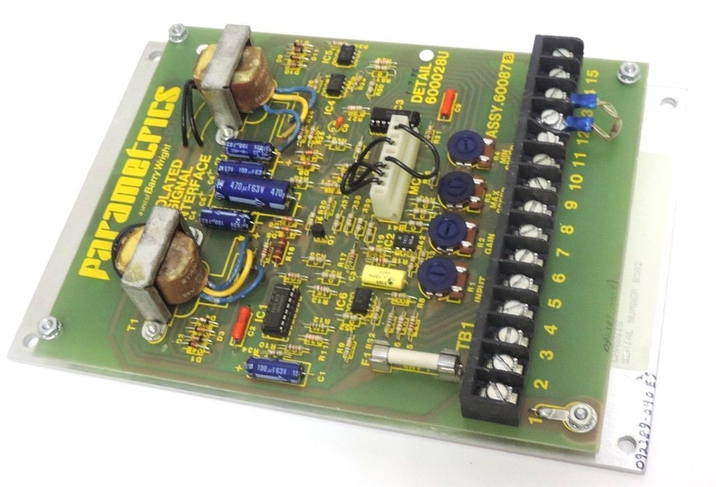 PARAMETRIS BARRY WRIGHT ASSY. 600878 ISOLATED SIGNAL INTERFACE BOARD 680121