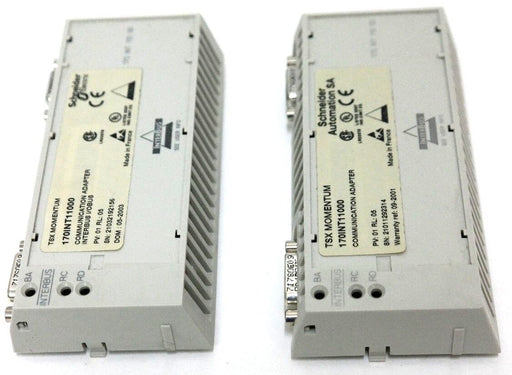 LOT OF 2 SCHNEIDER AUTOMATION 170INT11000 COMMUNICATION ADAPTERS 170-INT-110-00