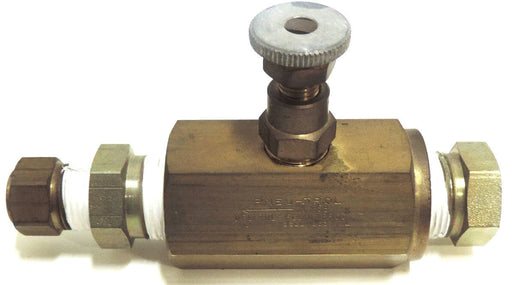 DELTROL PNEU-TROL N35B 3/4" FNPT BRASS NEEDLE VALVE W/ FITTINGS ASSEMBLY